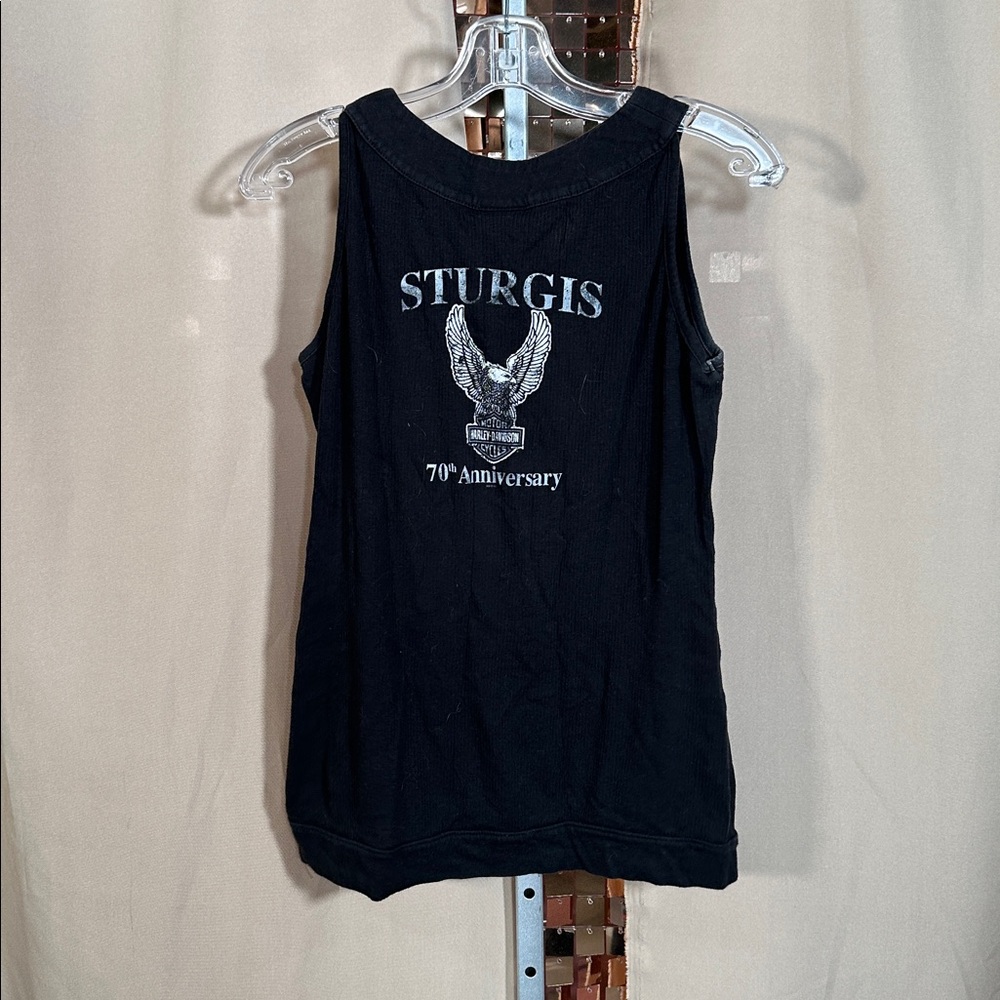 Harley-Davidson Black Tank with Silver Studs - Picture 6 of 6